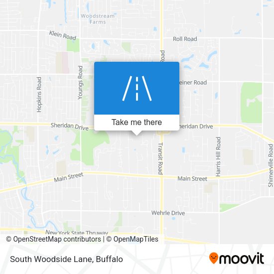 South Woodside Lane map