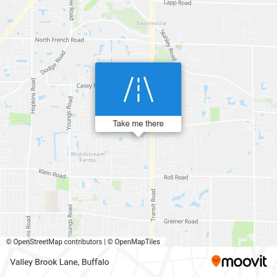 Valley Brook Lane map