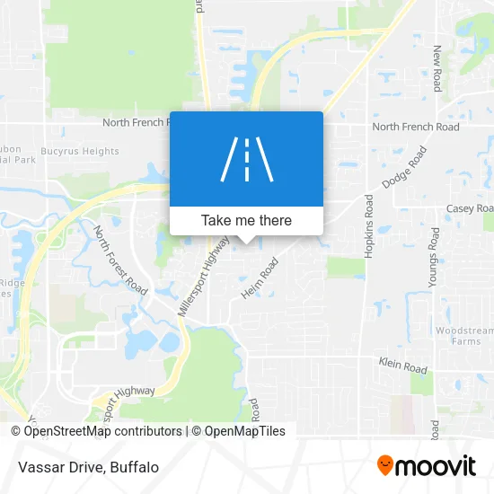 Vassar Drive map