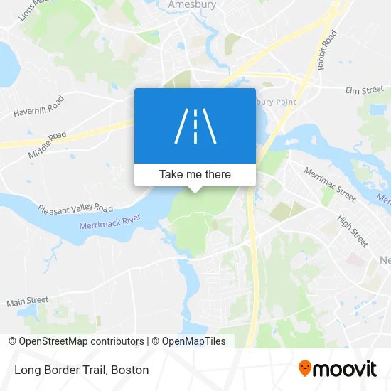 Long Border Trail map