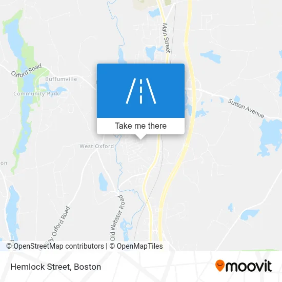 Hemlock Street map