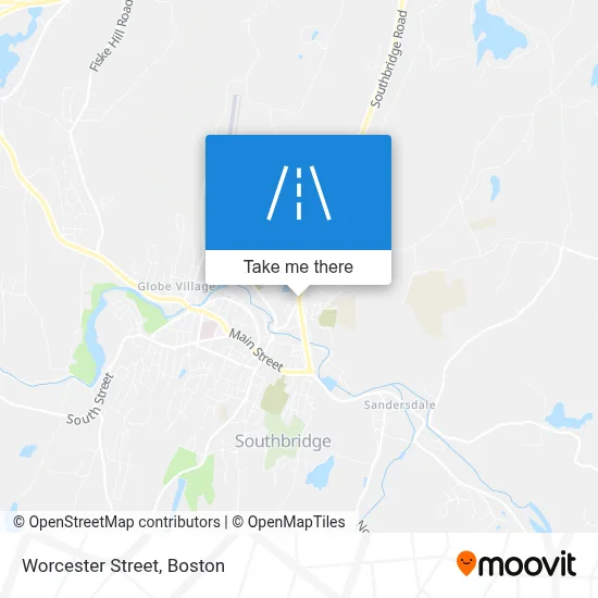 Worcester Street map