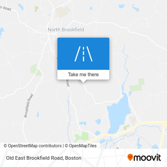 Old East Brookfield Road map