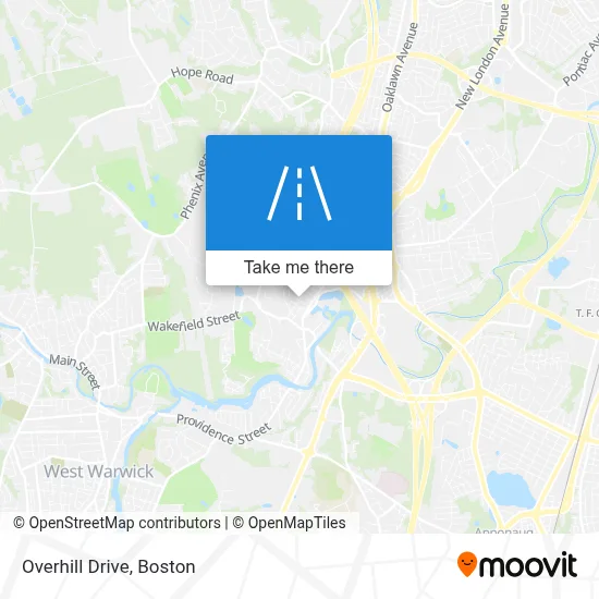 Overhill Drive map