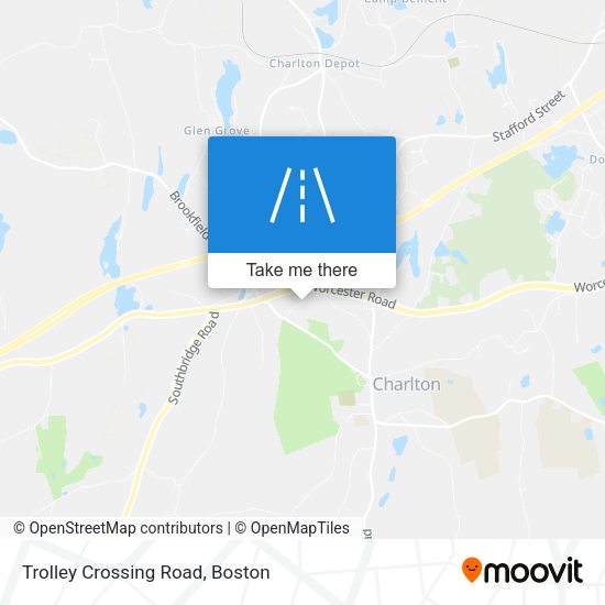 Trolley Crossing Road map