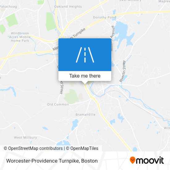 Mapa de Worcester-Providence Turnpike