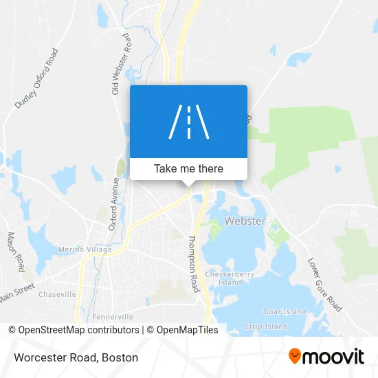 Worcester Road map