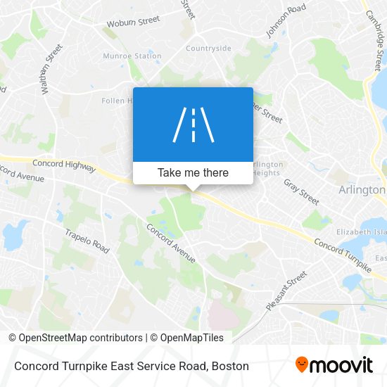 Concord Turnpike East Service Road map
