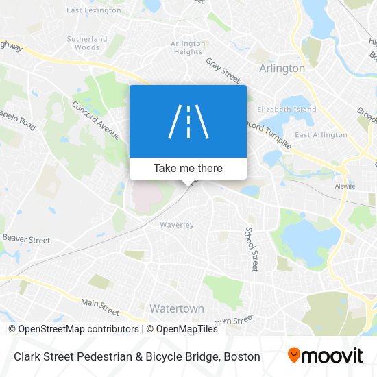 Clark Street Pedestrian & Bicycle Bridge map