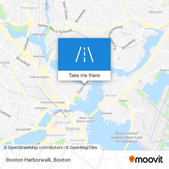 Boston Harborwalk map