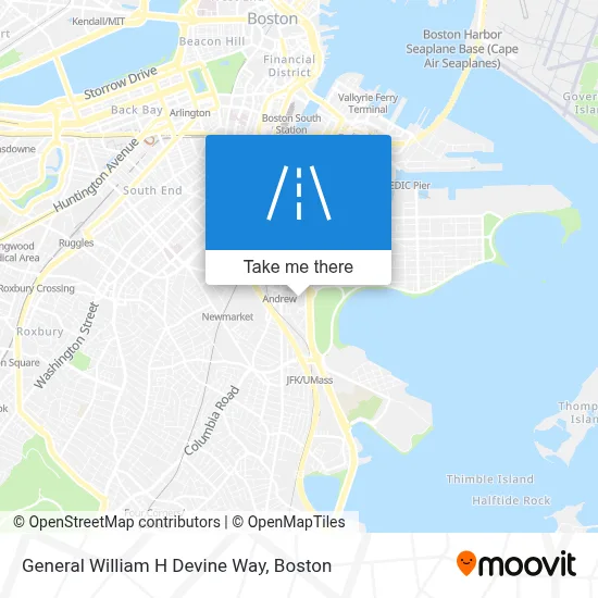 General William H Devine Way map
