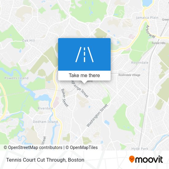 Tennis Court Cut Through map