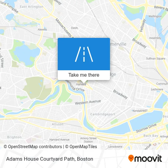 Adams House Courtyard Path map