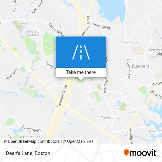 Dean's Lane map
