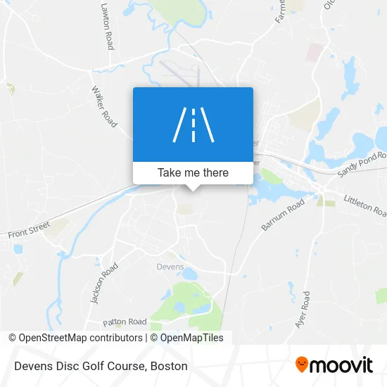 Devens Disc Golf Course map