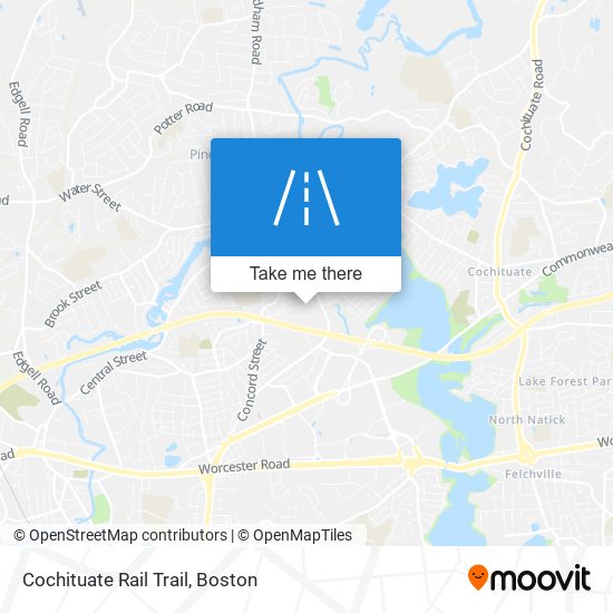 Cochituate Rail Trail map