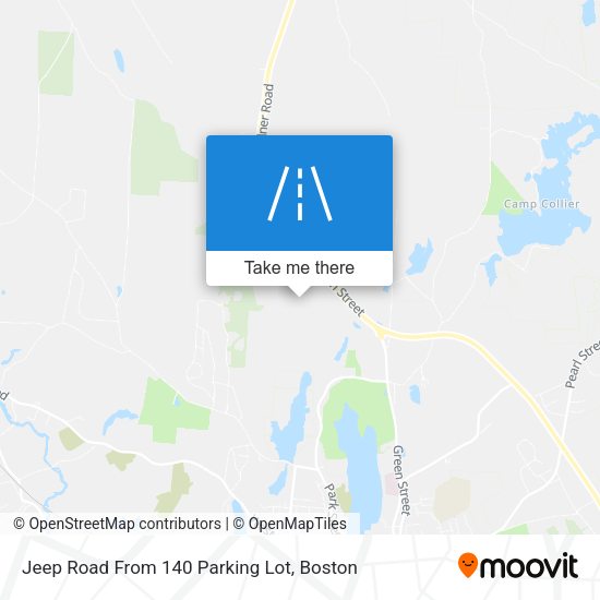 Jeep Road From 140 Parking Lot map