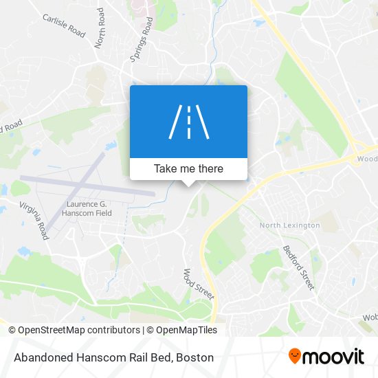 Abandoned Hanscom Rail Bed map