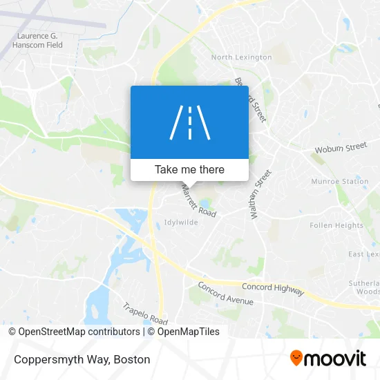 Coppersmyth Way map