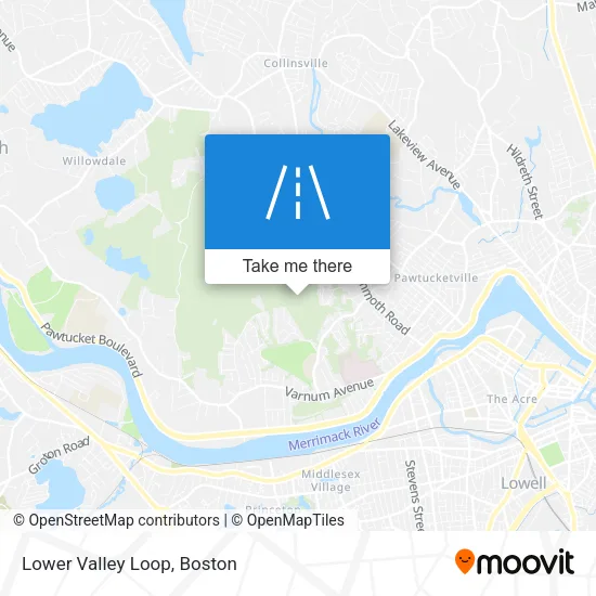 Lower Valley Loop map