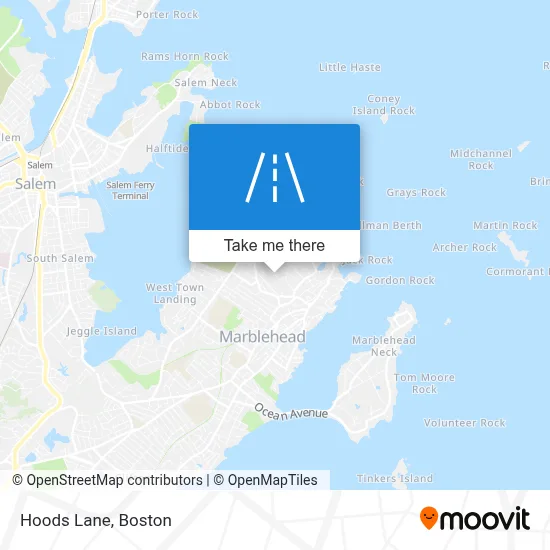 Hoods Lane map