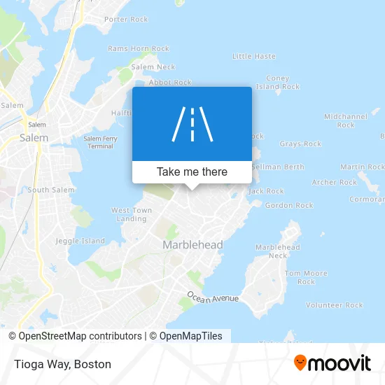 Tioga Way map