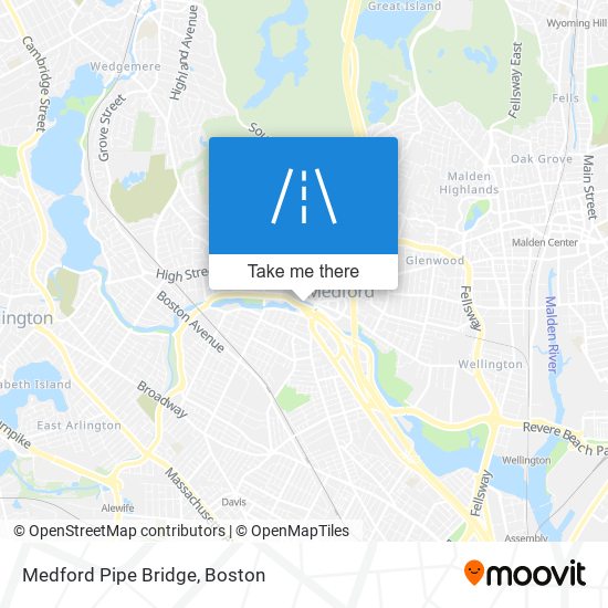 Medford Pipe Bridge map