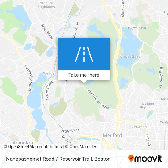 Mapa de Nanepashemet Road / Reservoir Trail