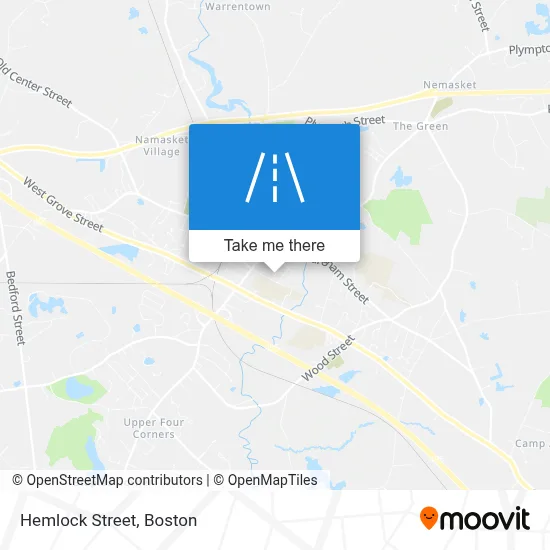 Hemlock Street map