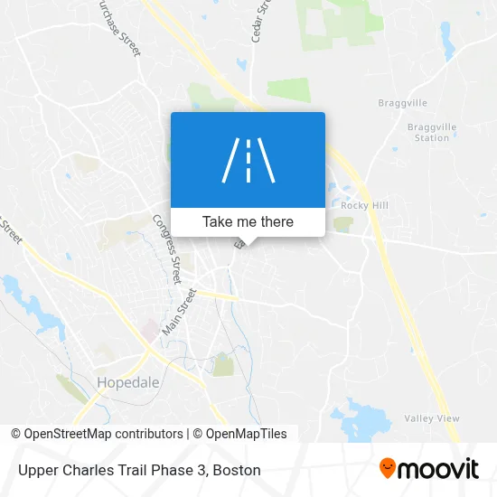 Upper Charles Trail Phase 3 map
