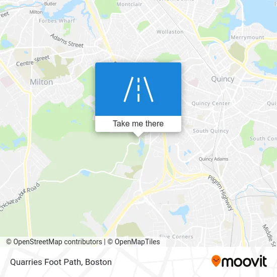 Quarries Foot Path map