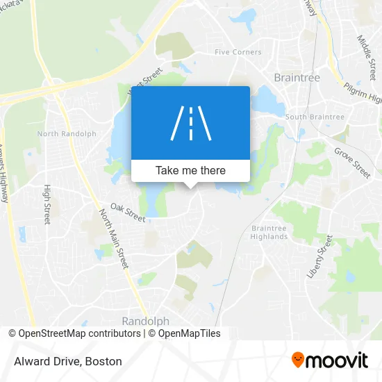 Alward Drive map