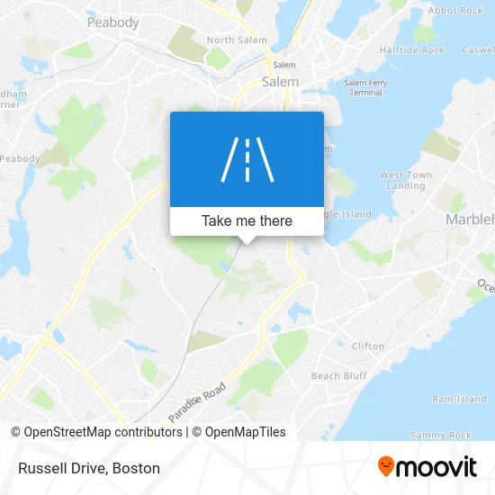 Russell Drive map