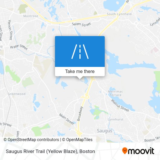 Mapa de Saugus River Trail (Yellow Blaze)