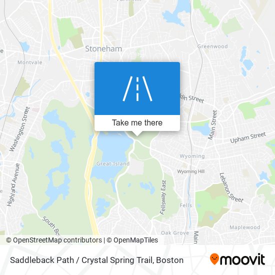 Saddleback Path / Crystal Spring Trail map