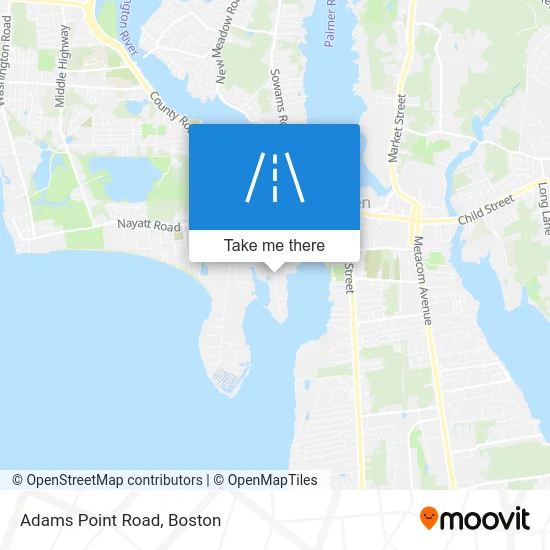 Adams Point Road map