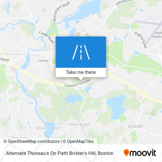 Alternate Thoreau's On Path Brister's Hill map