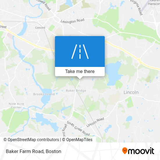 Baker Farm Road map