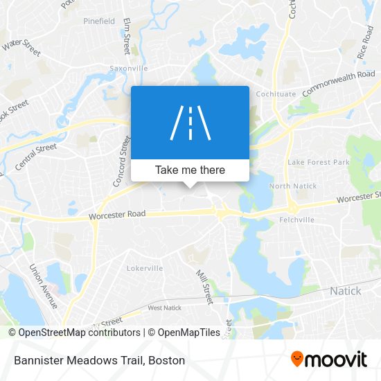 Bannister Meadows Trail map
