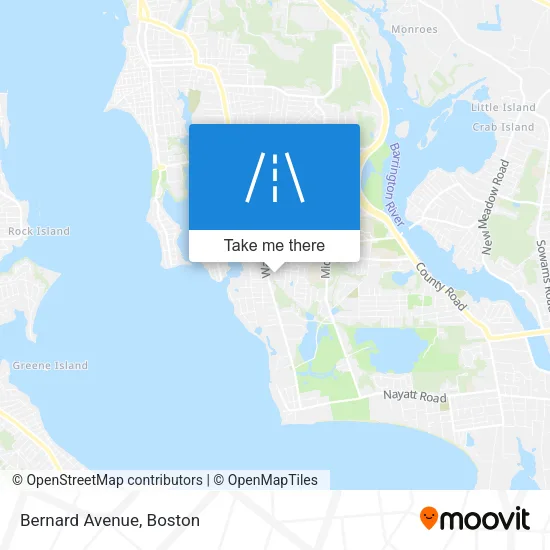 Mapa de Bernard Avenue