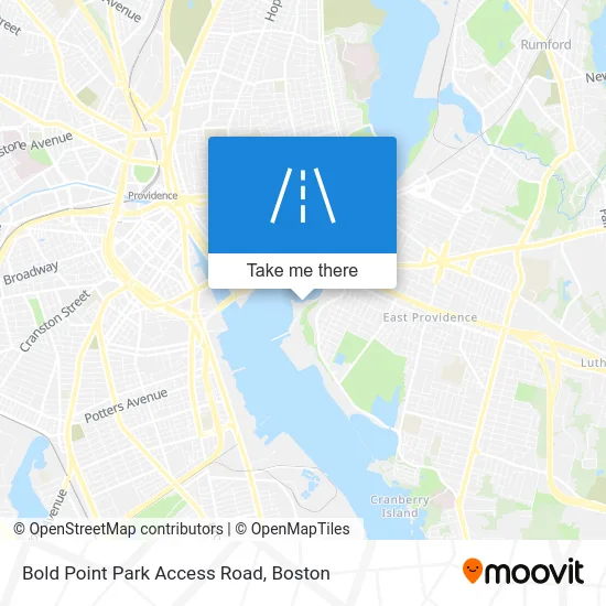 Bold Point Park Access Road map