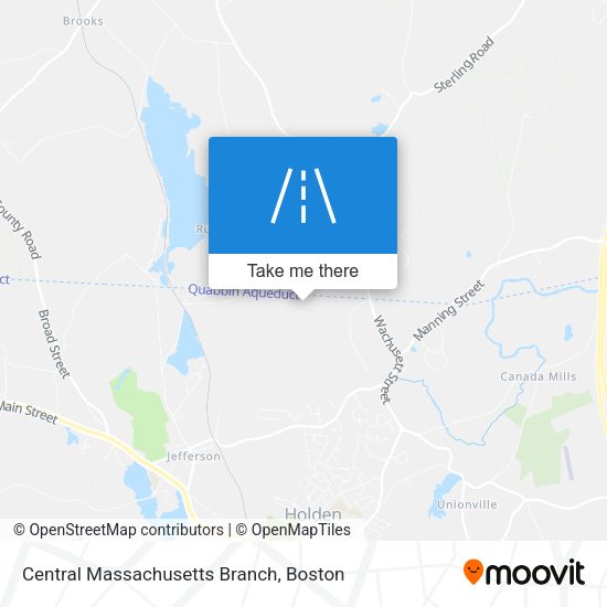 Mapa de Central Massachusetts Branch