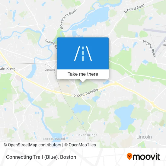 Connecting Trail (Blue) map