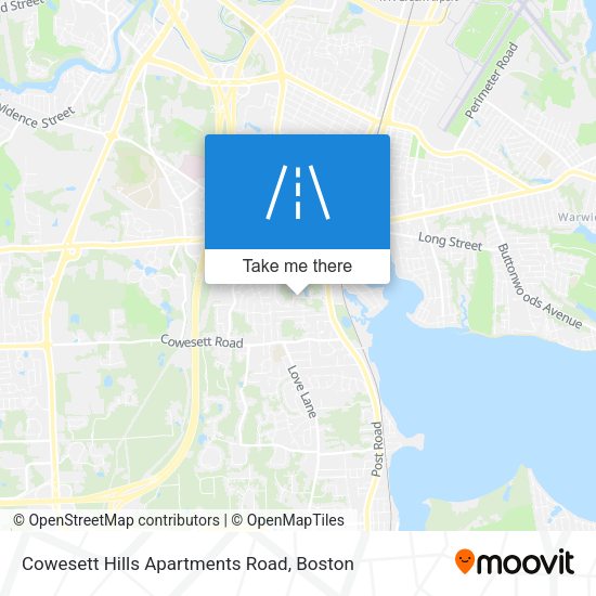 Mapa de Cowesett Hills Apartments Road