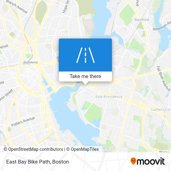 East Bay Bike Path map