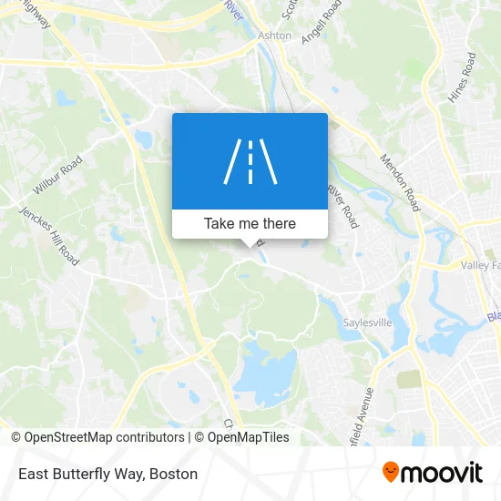 East Butterfly Way map