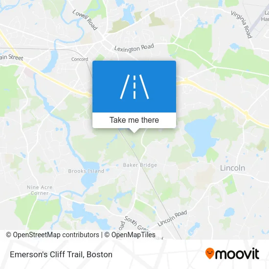 Emerson's Cliff Trail map