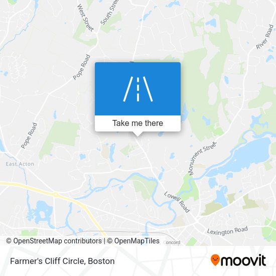 Farmer's Cliff Circle map