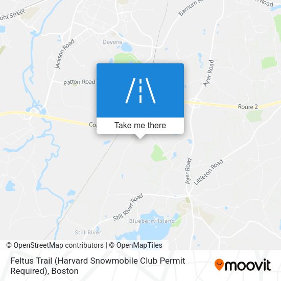 Feltus Trail (Harvard Snowmobile Club Permit Required) map
