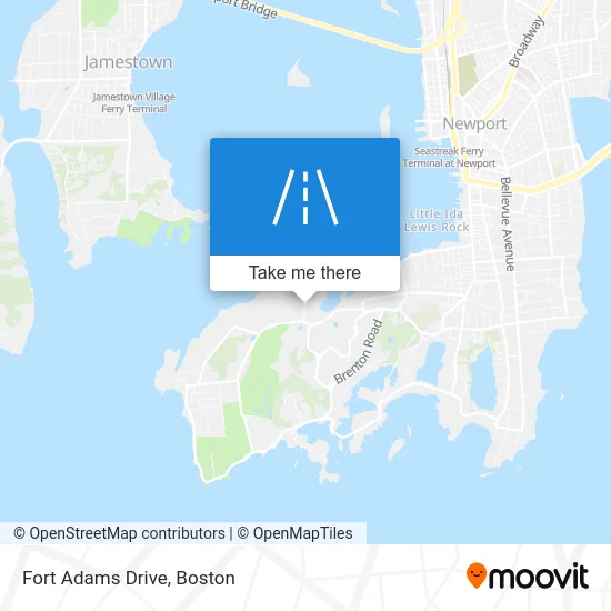 Fort Adams Drive map